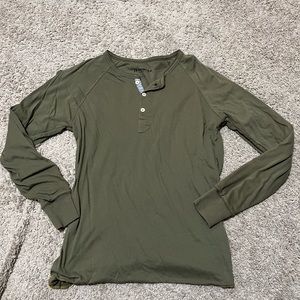 Green Jeremiah Henley Long Sleeve - Medium